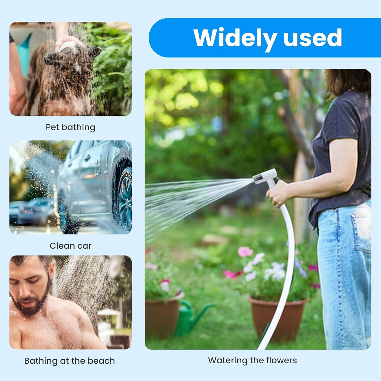 HydroGo™ | Portable water pressure for cleaning up, showering and more!