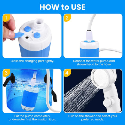 HydroGo™ | Portable water pressure for cleaning up, showering and more!